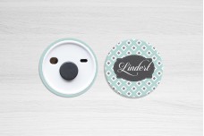 Retro patroon geruit blauw
